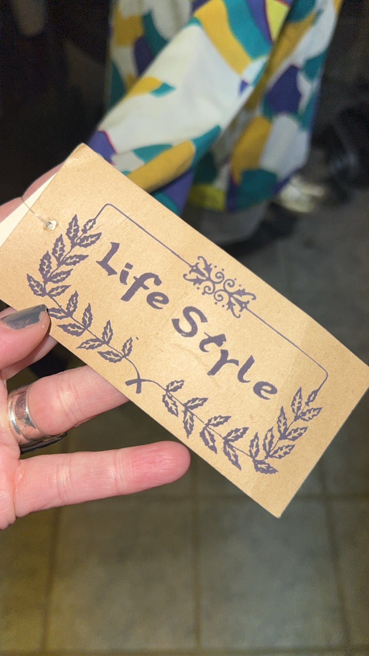 Vintage Life Style Button Top size medium