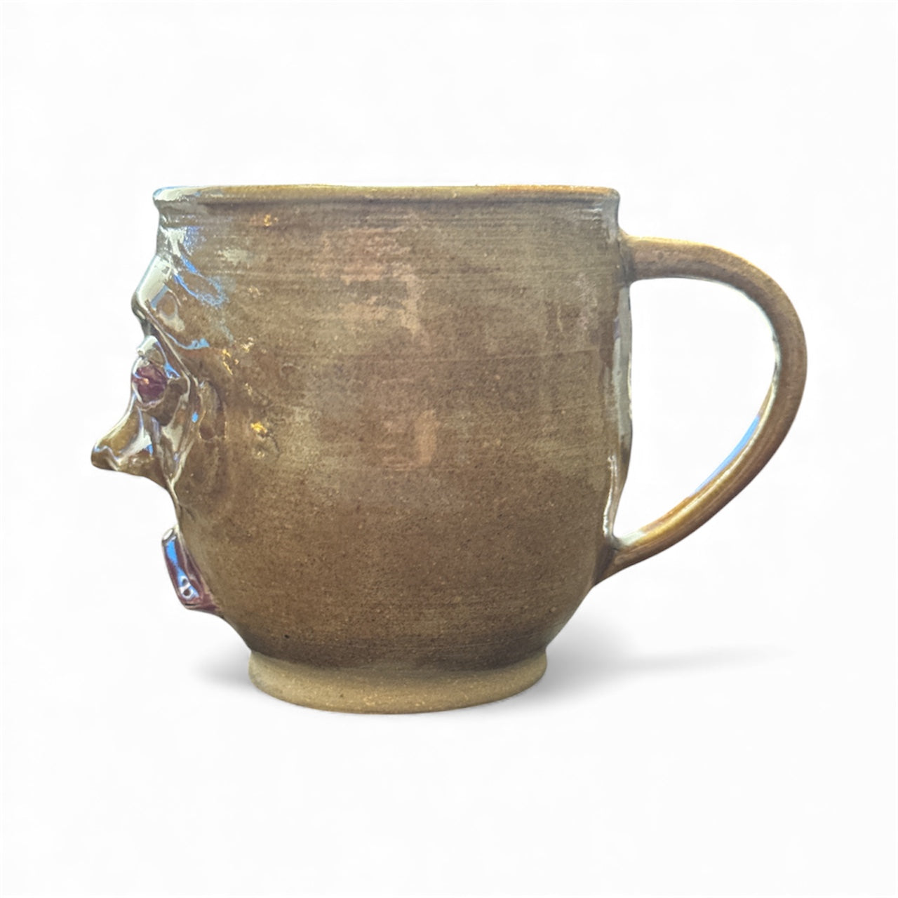 Vintage Head Sculpted Pottery Coffee Mug