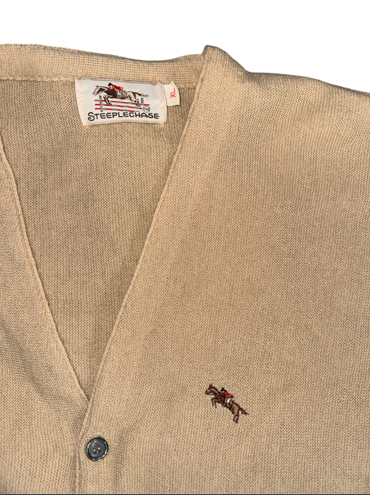 Vintage 70s Steeplechase Men’s Cardigan Size XL