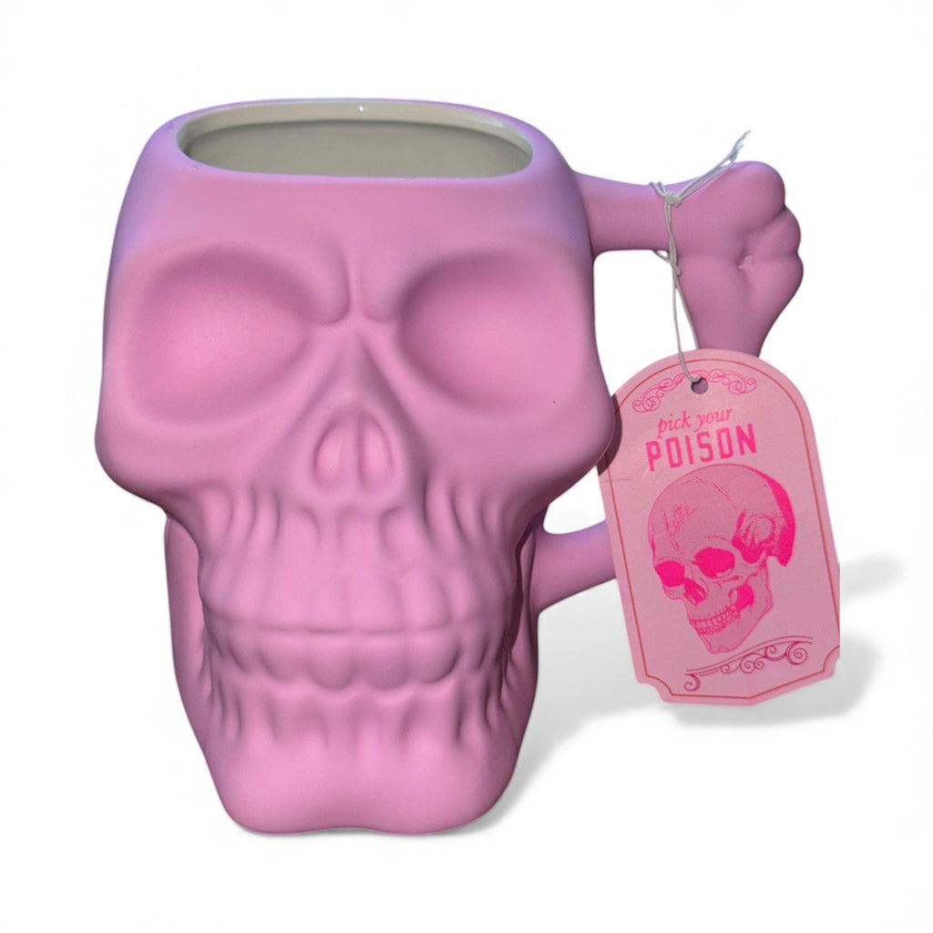 Sunday Morning Ceramics Pink Skull Mug