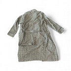 Vtg Pleetway Men's Sz Medium Green White Plaid Robe With Tie