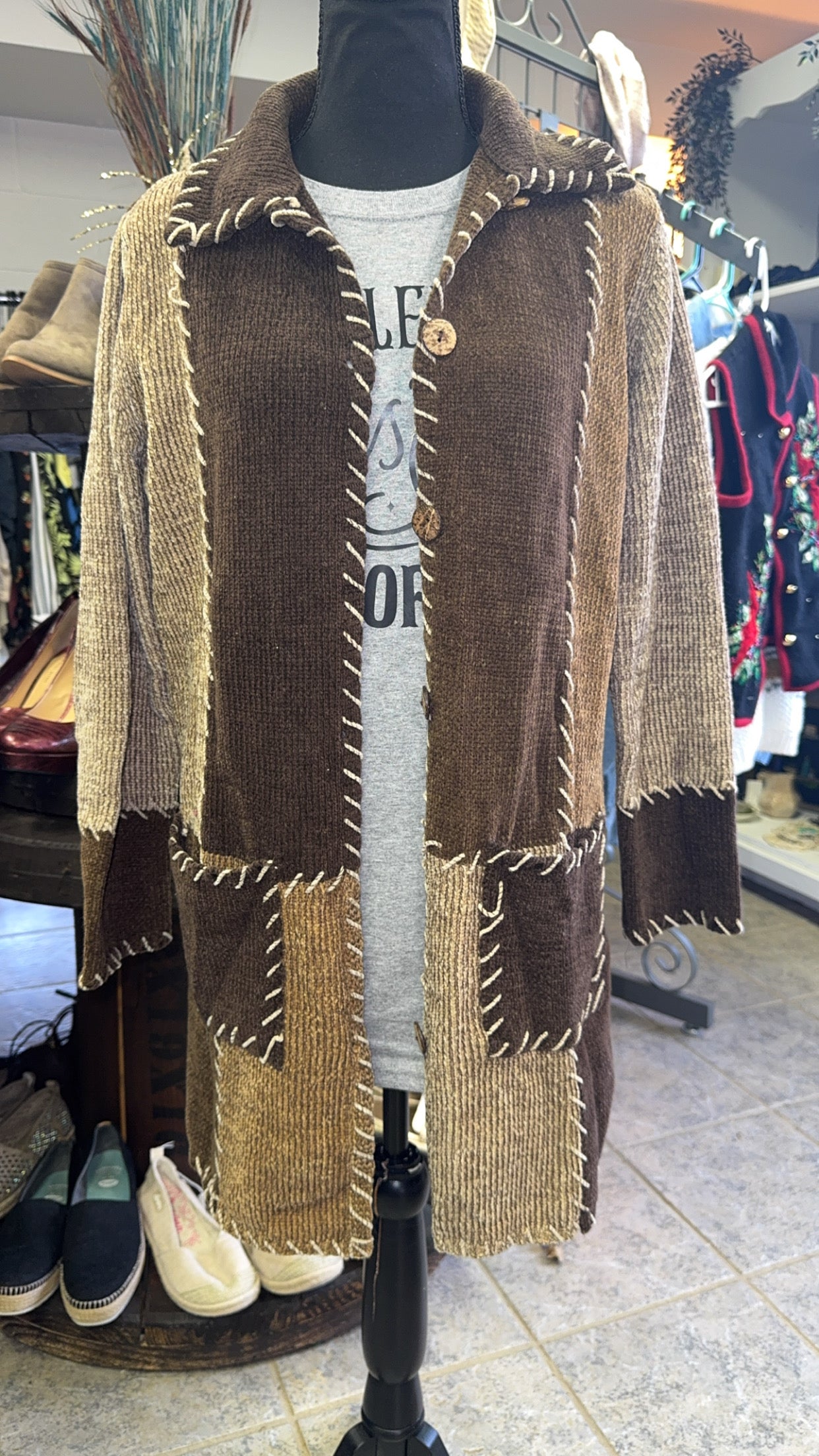 Vintage Carolina Colours Cardigan Size Small