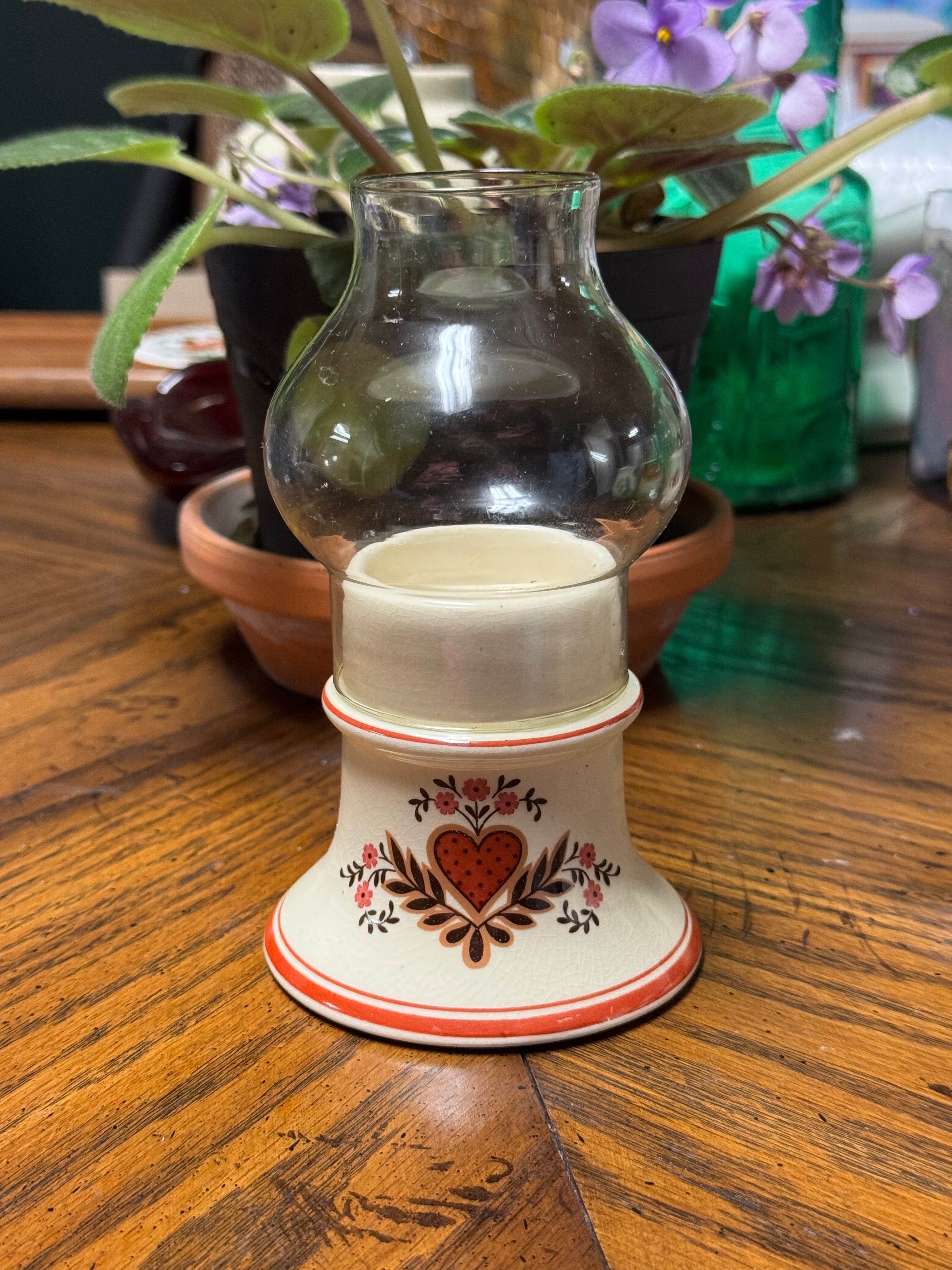 Vintage Westwood Heartland Heart Mini Candle Votive Tealight Lamp 1984