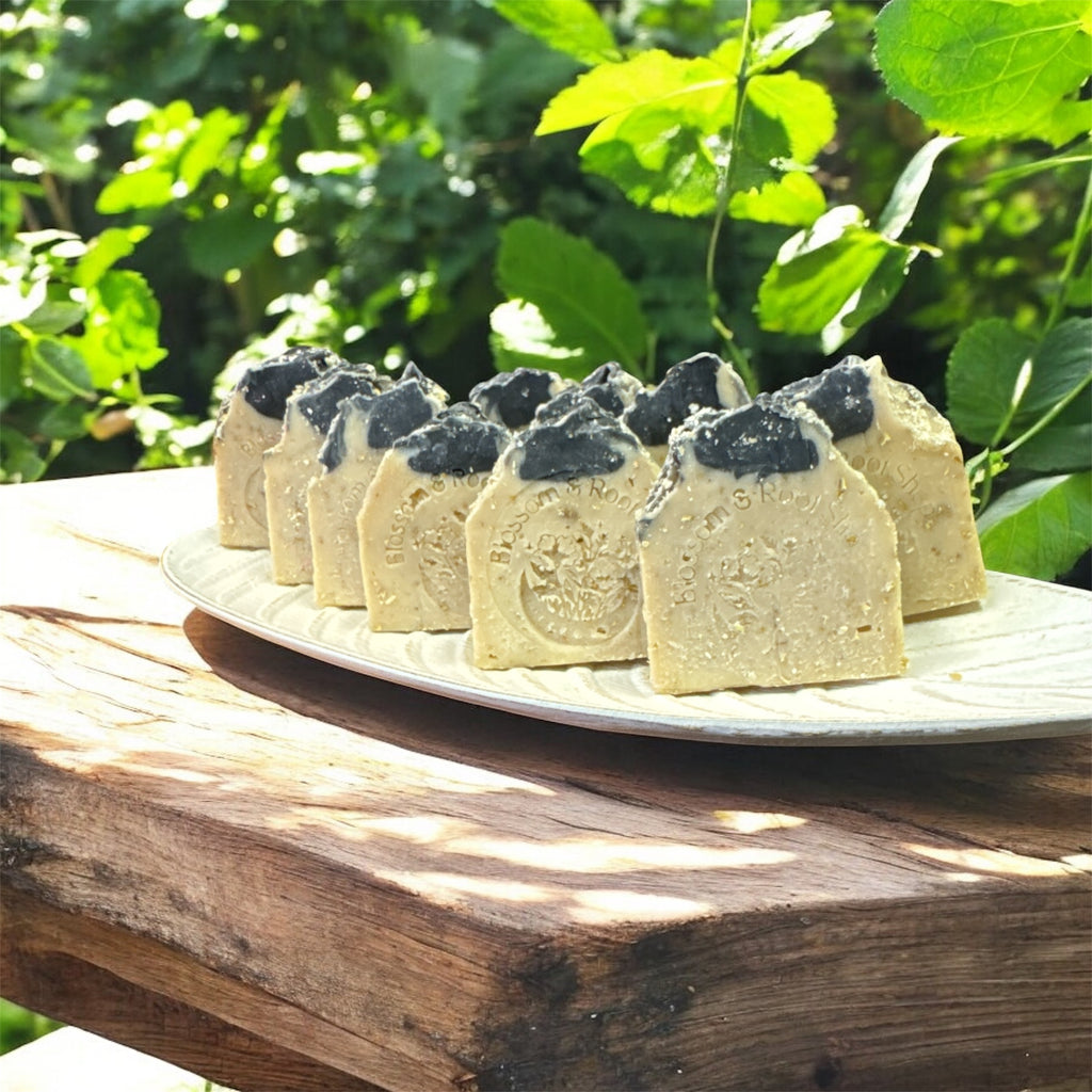 Almond Milk Oatmeal Soap with Activated Charcoal