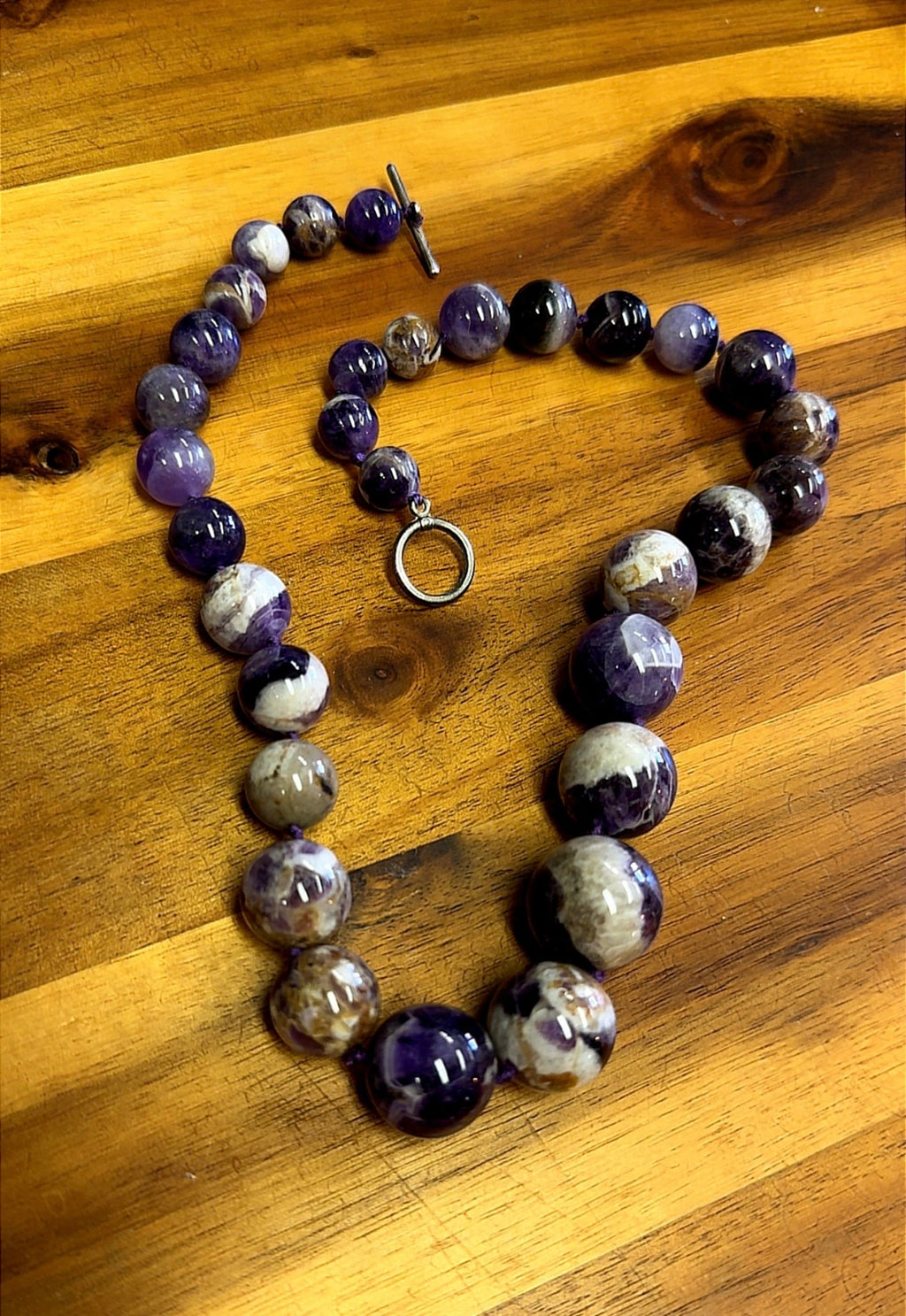 Chevron Amethyst Necklace