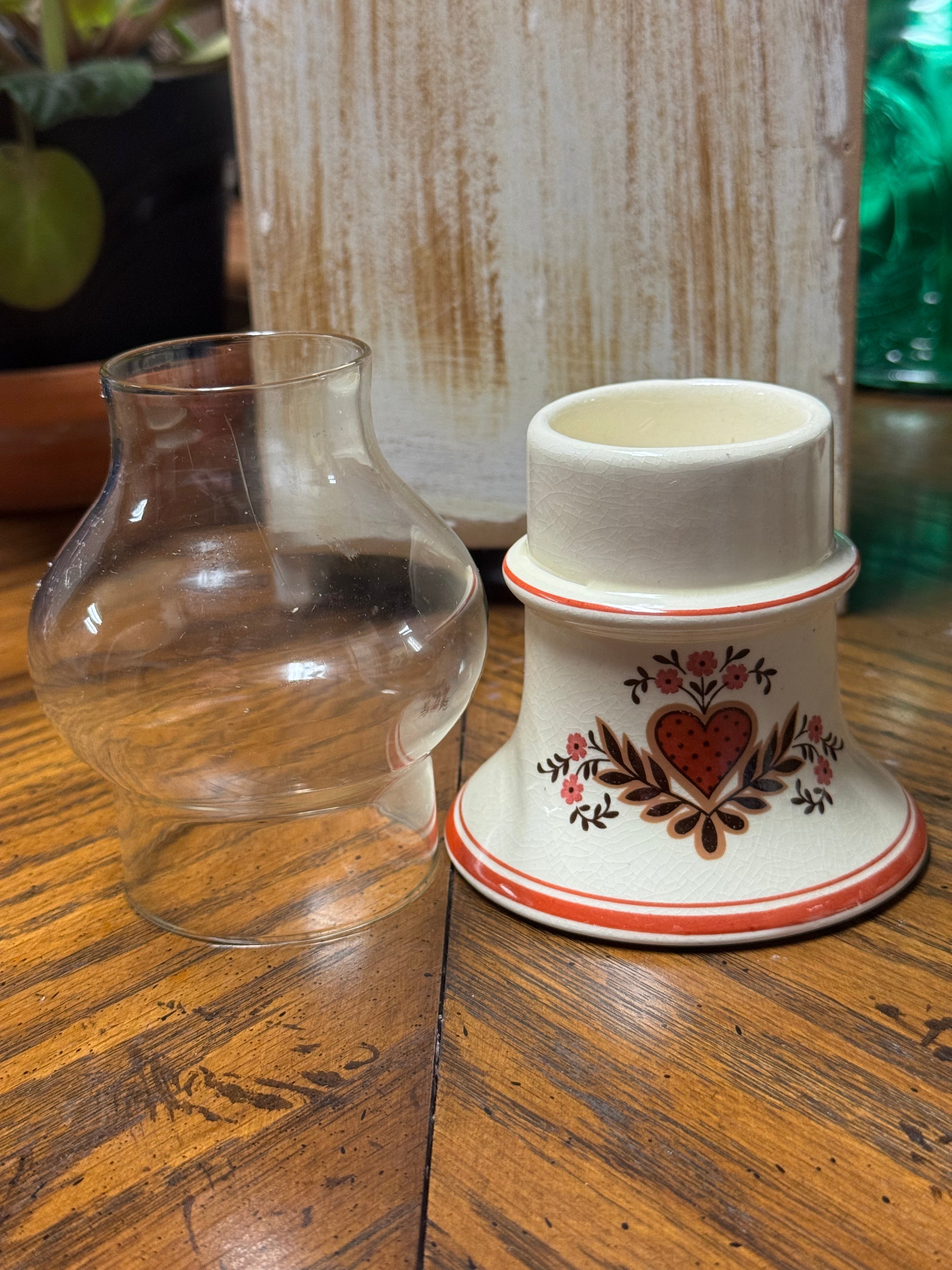 Vintage Westwood Heartland Heart Mini Candle Votive Tealight Lamp 1984