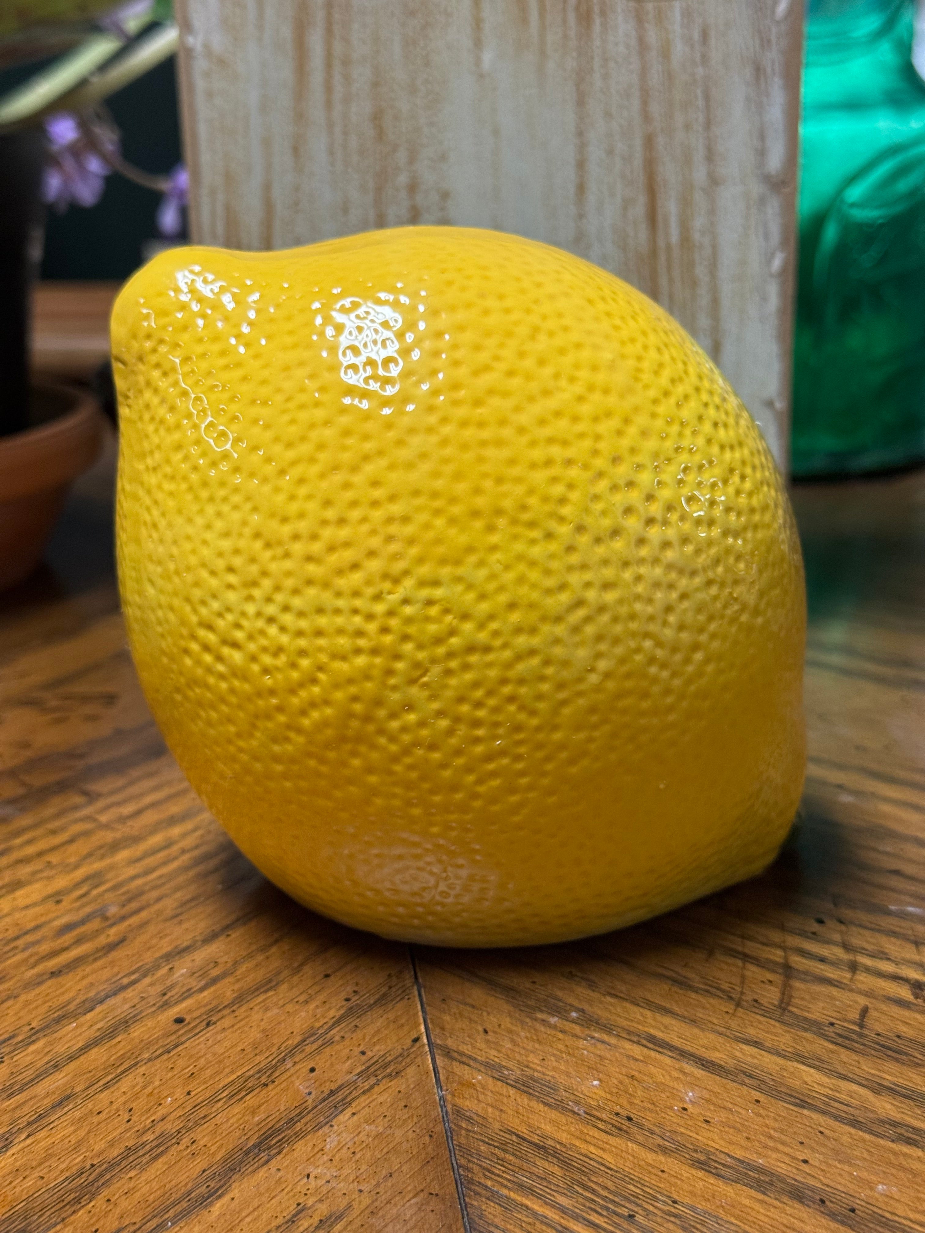 Vintage Ceramic Lemon Scouring Pad Sponge Holder