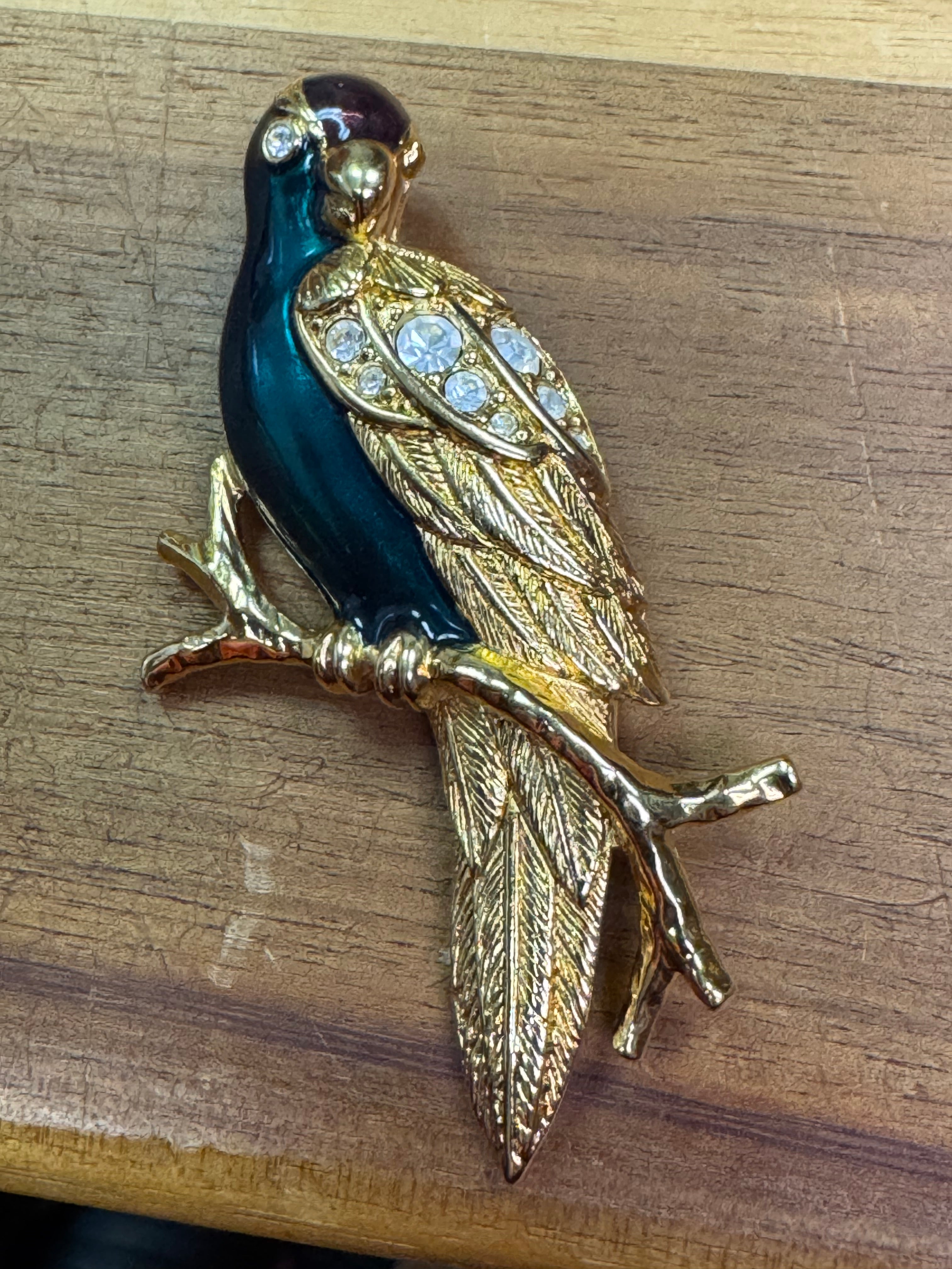 Vintage Avon Parrot Brooch