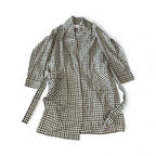 Vtg Pleetway Men's Sz Medium Green White Plaid Robe With Tie