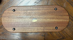 Vintage 1970s Dolphin Teakwood Floral Cheese Platter Board 19x8 Large