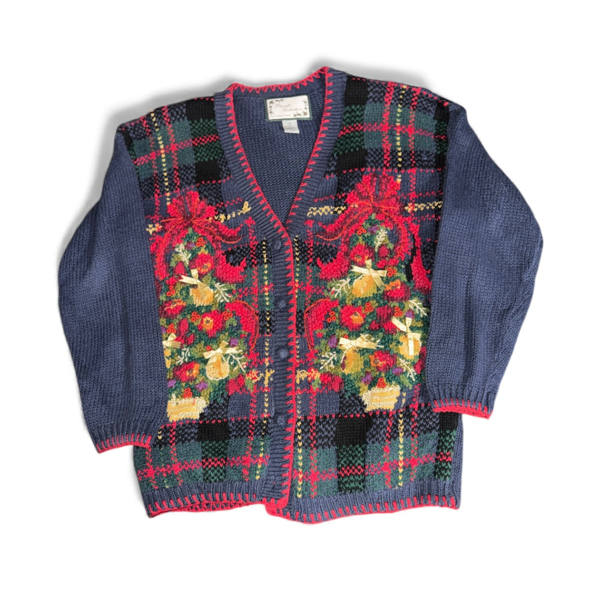 Vintage CAROLINA COLOURS Christmas Sweater Size Small