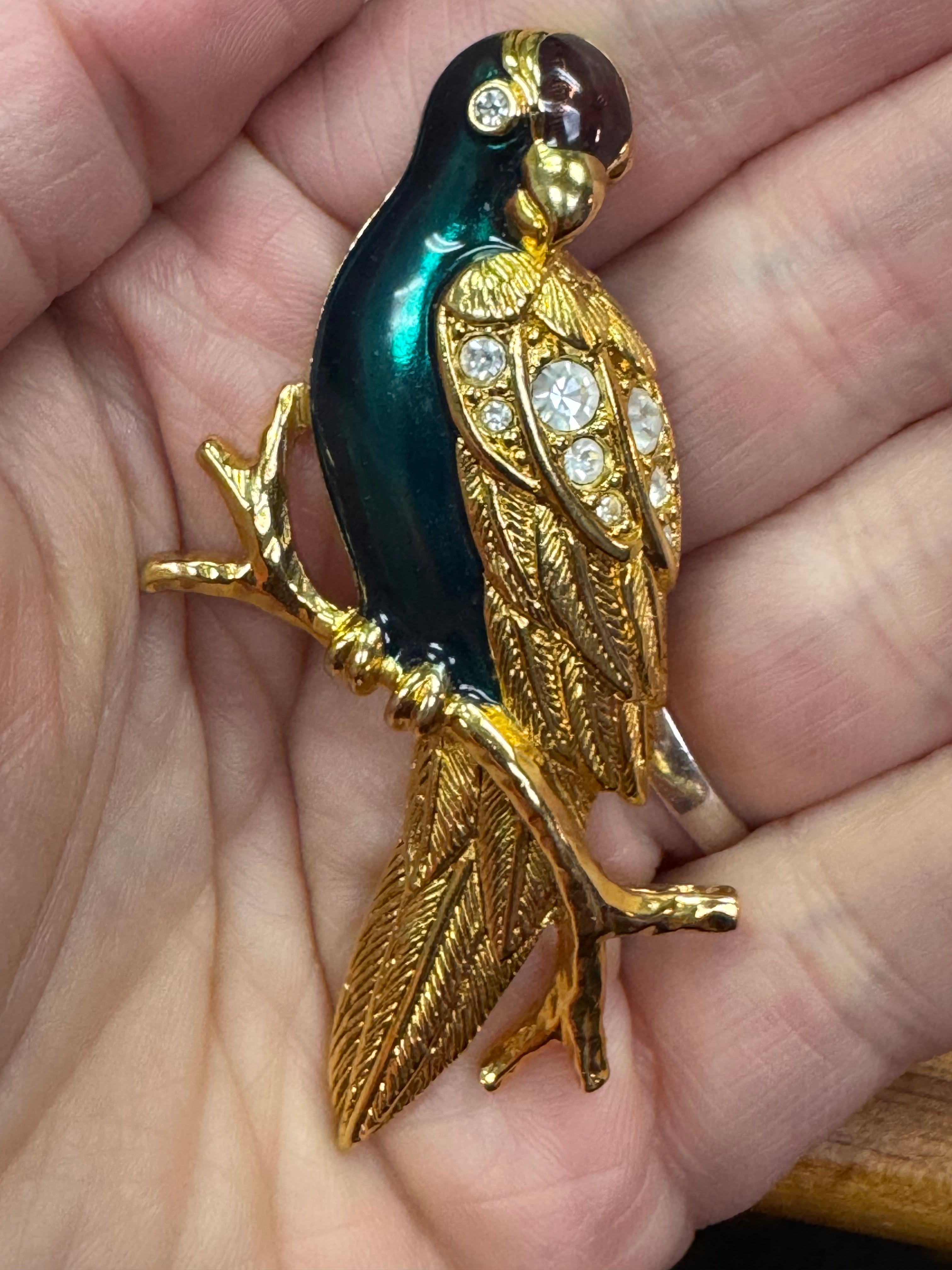 Vintage Avon Parrot Brooch
