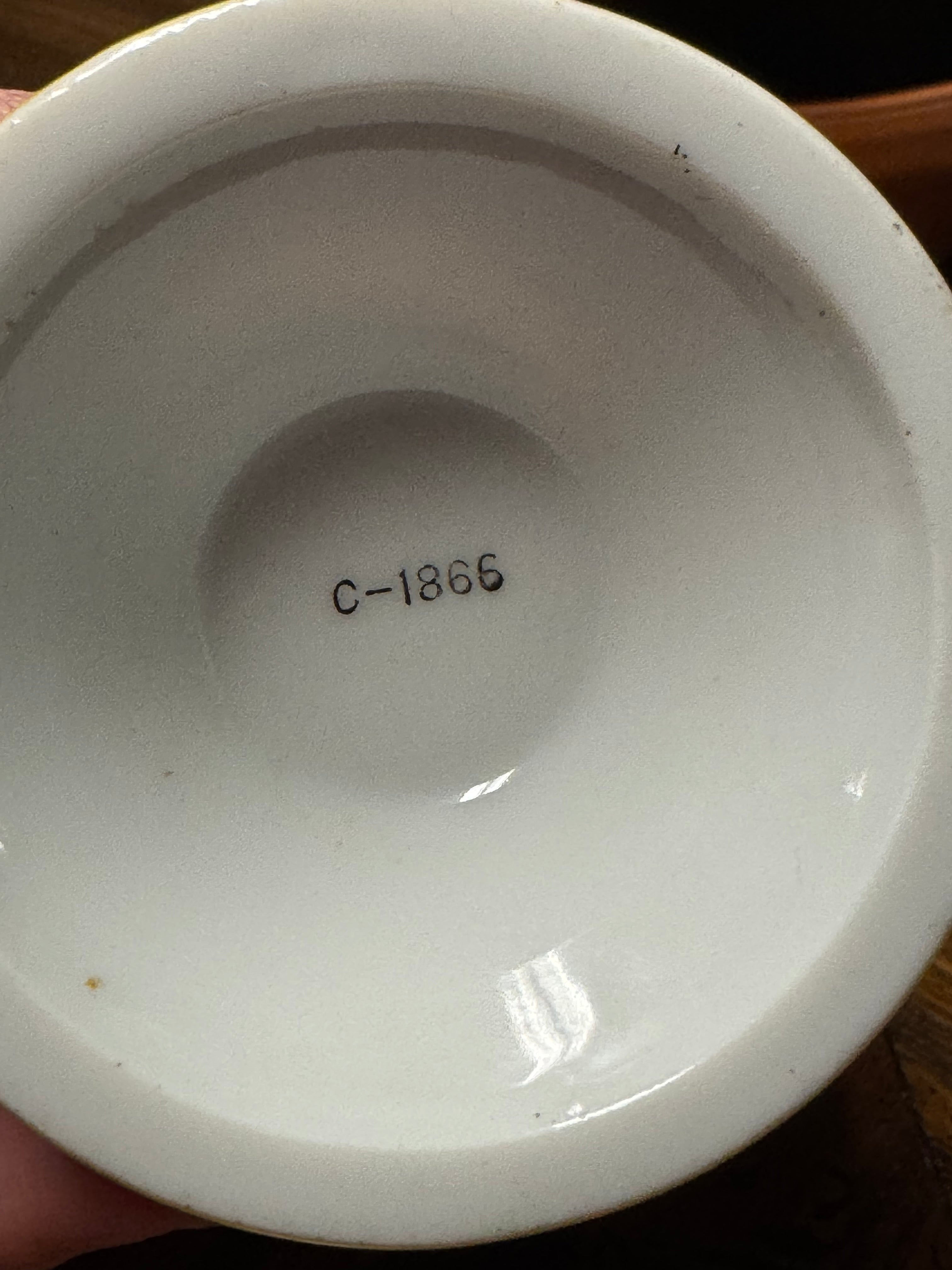 Vintage 1970's Pedestal Coffee Tea Cup Floral Retro Design with Yellow Base