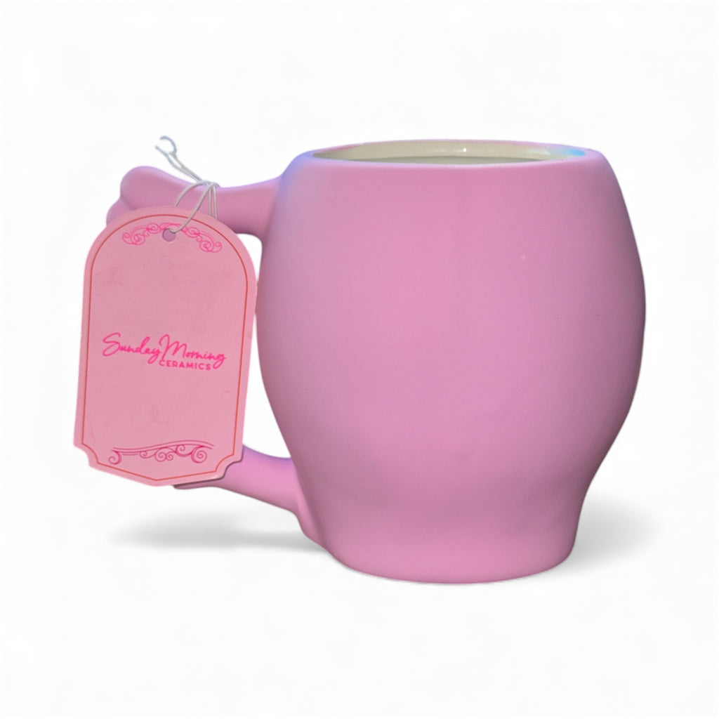 Sunday Morning Ceramics Pink Skull Mug