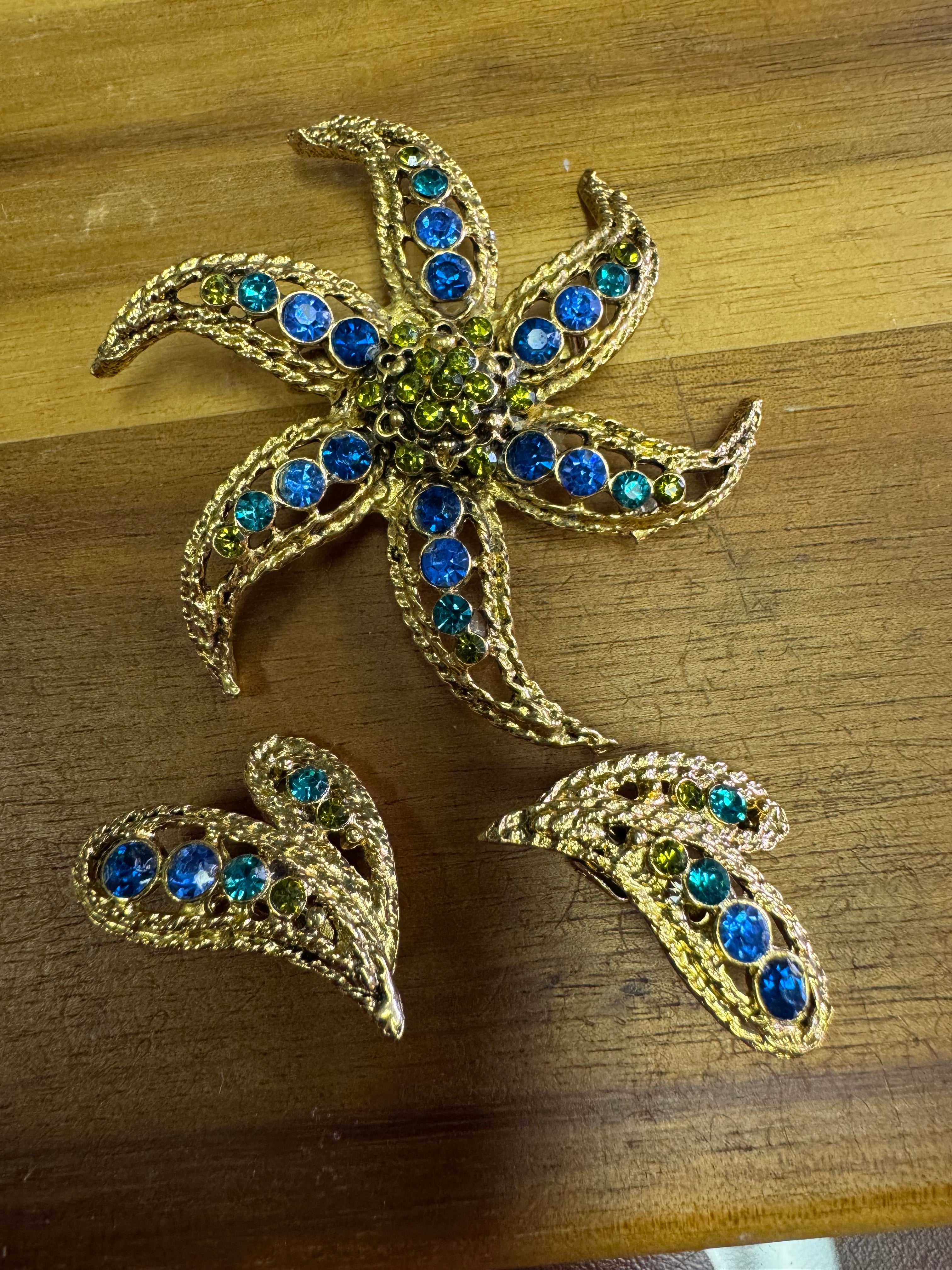 Vintage Starfish Brooch set
