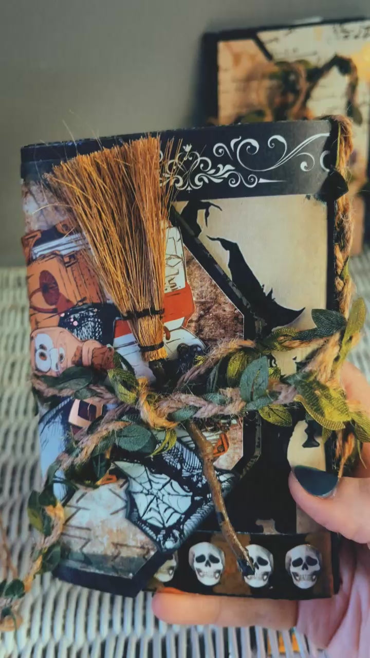 Handcrafted Witchy Skull Folio