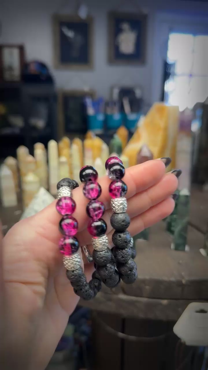 Lava Rock Grounding Bracelet